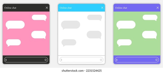 Template for chat with bot. Customer support. Vector illustration isolated on white background
