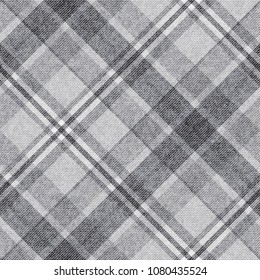 Template of checkered seamless background, plaid fabric, vector background