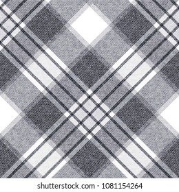 Template of checkered seamless background, plaid fabric, vector background