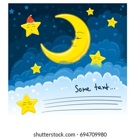 Template for children, Sleeping Moon