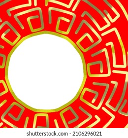 Plantilla con decoraciones chinas para año nuevo