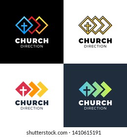 Template Christian Logo, Emblem For School, College, Seminary, Church, Organization.