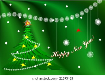 Template of a Christmas card