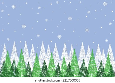 Plantilla de la tarjeta de Navidad con árboles abstractos. Ilustración del vector