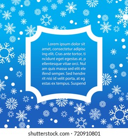 template christmas card in square size, for wallpaper, banner, vector illustration