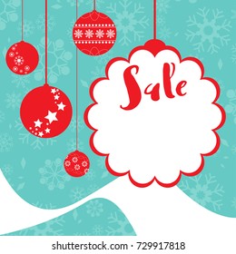 template christmas card in square size, for wallpaper, banner, vector illustration