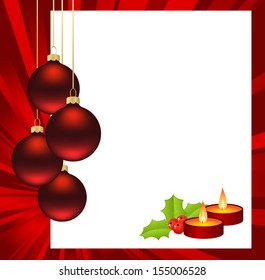 Template Christmas card. Vector illustration.