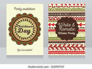 template for christmas cards, vector illustration