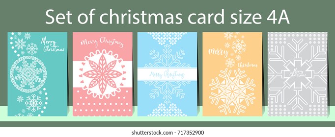 Template Christmas with free space for text. Banner or card, size A4, vector.