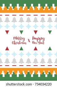 template christmas, with free space for text, for banner or card, size A4, vector