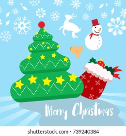 template christmas, with free space for text, for banner or card, vector