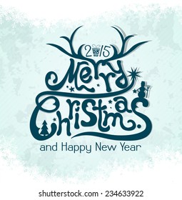 Template Christmas greeting card background, vector illustration