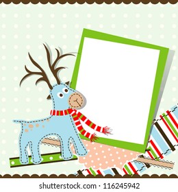 Tarjeta de felicitación de navidad de plantilla, ilustración vectorial