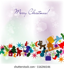 Template Christmas Grußkarte, Vektorgrafik