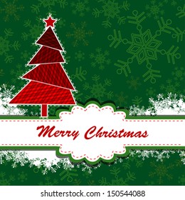 Plantilla tarjeta de felicitación de Navidad, ilustración vectorial