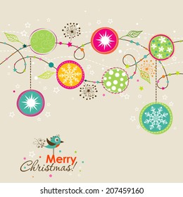 Template Christmas Grußkarte, Vektorgrafik
