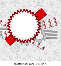 Template christmas greeting card, vector illustration