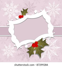 Template christmas greeting card, vector illustration