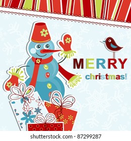 Template-Weihnachtsgrußkarte, Vektorgrafik