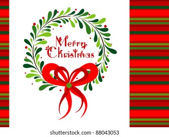 Tarjeta de felicitación de navidad de plantilla, ilustración vectorial