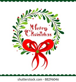 Tarjeta de felicitación de Navidad de plantilla, ilustración vectorial