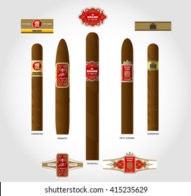 A template for cigar labeling