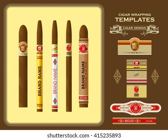 A template for cigar wrapping design