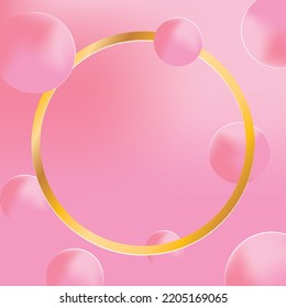 Template circle with gradient background. Pastel color. Vector illustration.