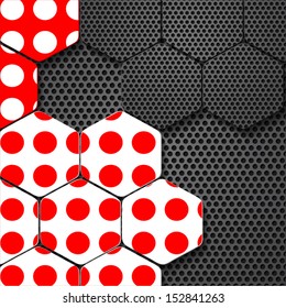 template with circles against the iron