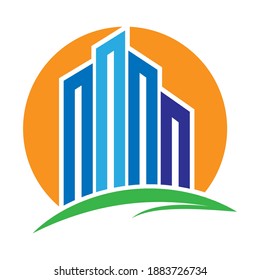 Template for the city logo. Vector illustration for logo, sticker and design isolated on white background