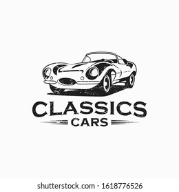 A template of classic or vintage or retro car logo design. vintage style