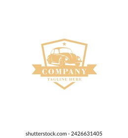 A template of classic or vintage or retro car logo design. vintage style, suitable for your design need, logo, illustration, animation, etc.