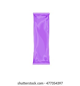 Template of clear pocket bag. Bag clear with place for text or image. Colorful Mock Up Package for Food Or Spice 
