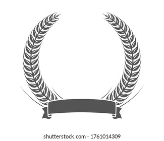 Vorlage für das Wappen von Weizenspitzen. Vektorgrafik.