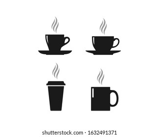template coffee icon vector design