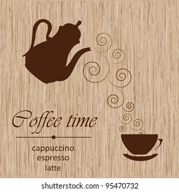 Template of a coffee menu