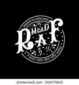 Template for coffee menu. Mead Raf.