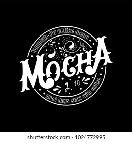 Template for coffee menu.Mocha.