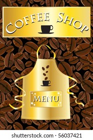 A template for a coffee shop menu