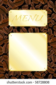 A template for a coffee shop menu. Space for your own text. Fully editable EPS10 vector format.