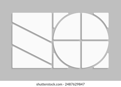 Template collage of seven frames, photos, pictures, illustrations, images. Vector frame for picture, presentation. Simple collage with 7 parts for photo album. Modern minimalist mockup for photo