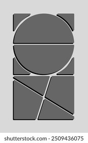 Colagem de modelo de seis quadros, fotos, imagens, ilustrações, imagens. Quadro vetorial para imagem, apresentação. Colagem simples com 6 partes para álbum de fotos. Moderna maquete minimalista para foto