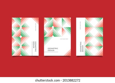 template collection cover geometric style vector illustration eps 10