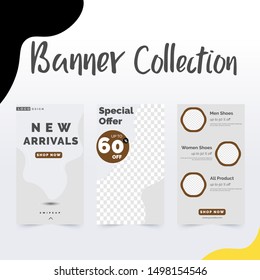 Template collection Social Media post, awesome promotional banner design vector, sale and promotional product