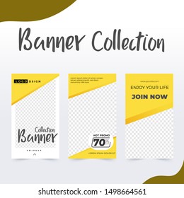 Template collection Social Media post, awesome promotional banner design vector, sale and promotional product