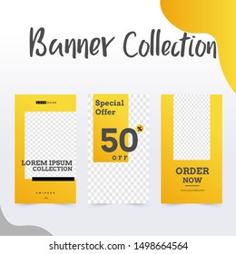 Template collection Social Media post, awesome promotional banner design vector, sale and promotional product