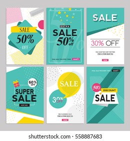 template collection and social media sales banners. Vector illustrations for website, mobile website banners, posters, email, newsletter designs, ads and promotional material.