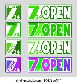 The template of the color nameplates with an around the clock schedule