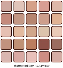 template color palette of skin tones vector illustration