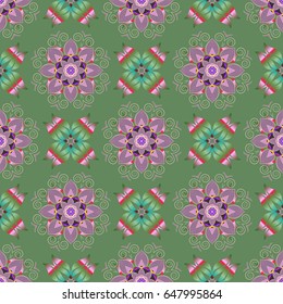 Template Colored mandala vector circle of zentangle hand drawn on a colorful background.